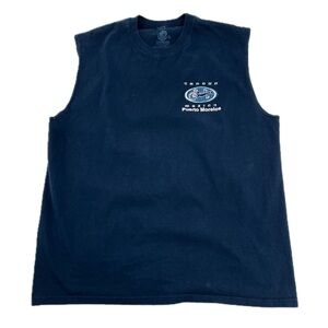 Cancun, Puerto Morelos Riviera Maya Mexico Sleeveless T-Shirt Navy Men's Size XL
